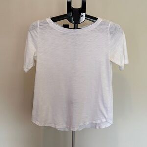 LOFT 100% Cotton White Short Sleeve Tee